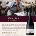 Carrick Winery - Wine Release with Grahame Sydney