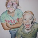 Courtney and A.J. - Coloured Pencil (75 x 52)