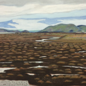 Aramoana Salt Marsh - looking towards Port Chalmers - Pastel (75 x 56cm framed)