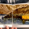 Wanaka in Autumn - Watercolour in Sketchbook