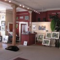 Inside studio gallery at The Old Post Office,  Roxburgh