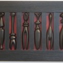 "chant : they sing to me (in the night)" (2009) - wall sculpture (sold) (32 x 90 x 3 cm)